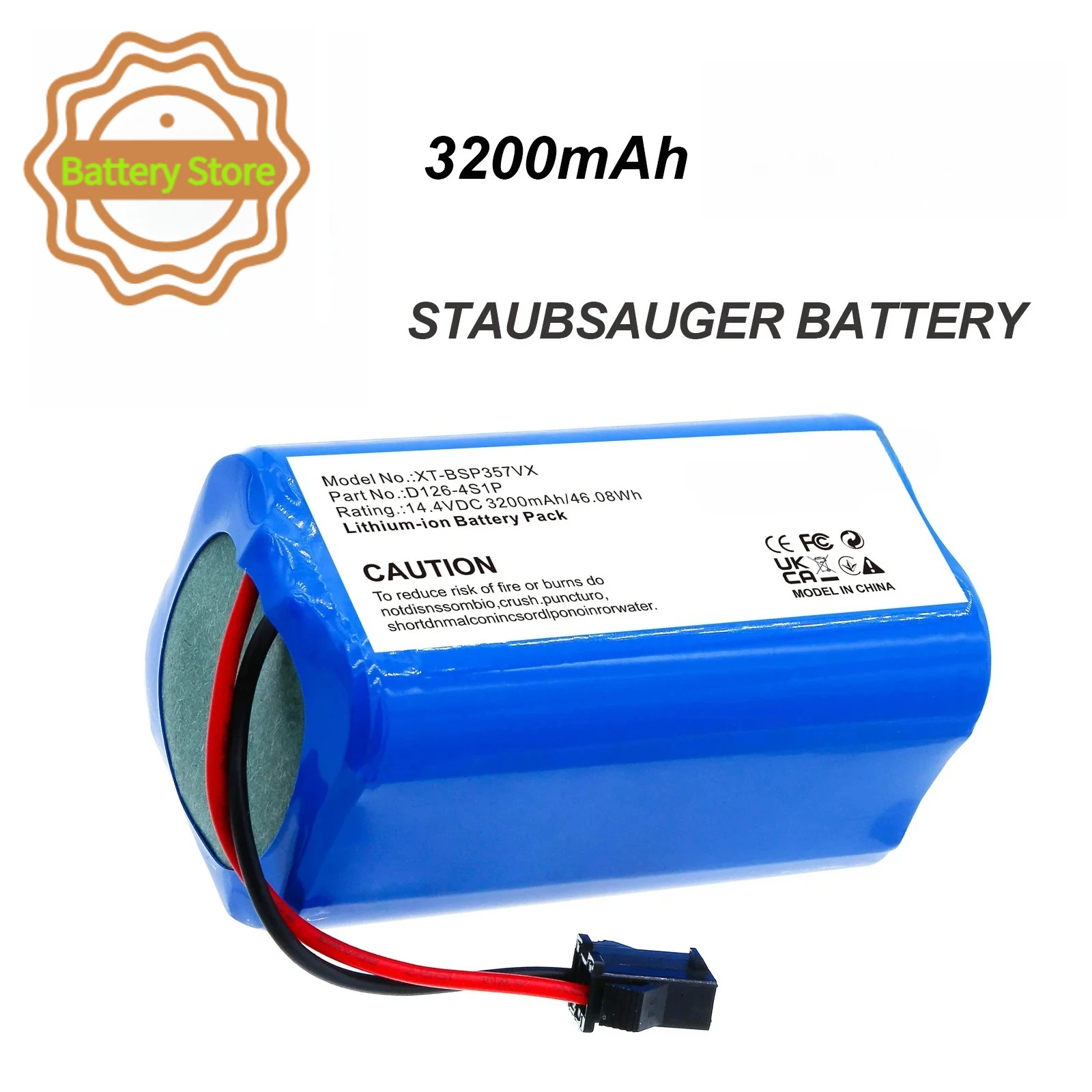 3200mAh Staubsauger-Akku für Tesvor,X500,V300,X500 Pro,X580,X583,X586,X580R,Simum 6,Simum 7,Simum 8,Simum 9