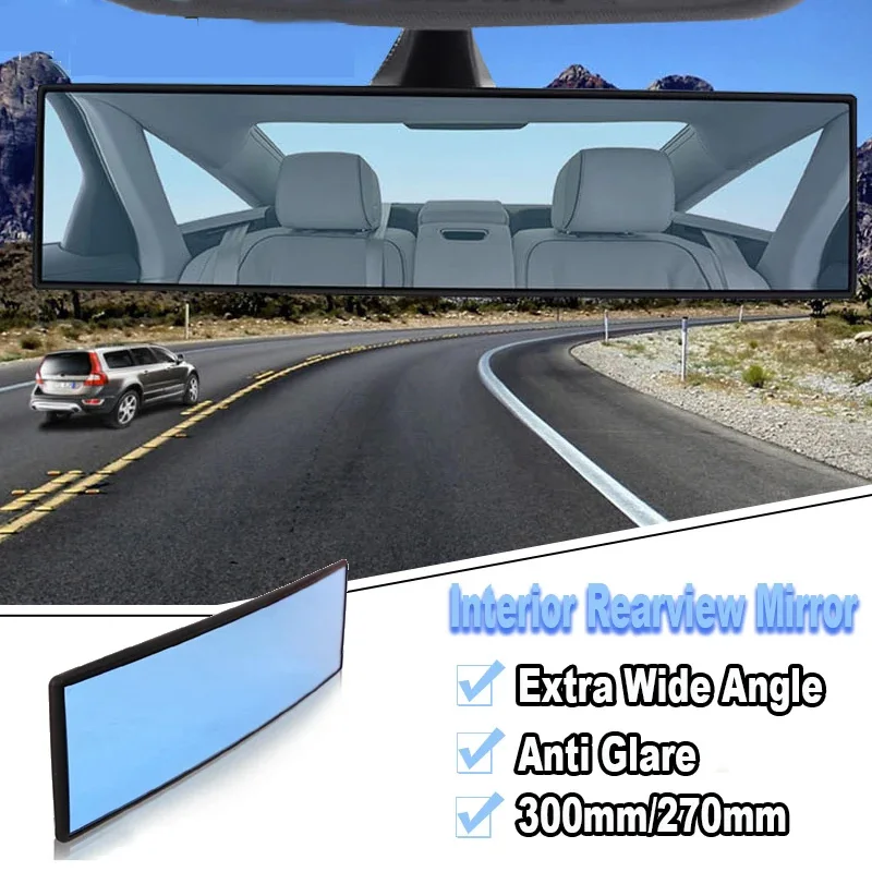 

Car Anti Glare Wide Angle Convex Rearview Mirror Auto Interior Rear View Child Seat Watch Blue Sun Visor Goggle Safety