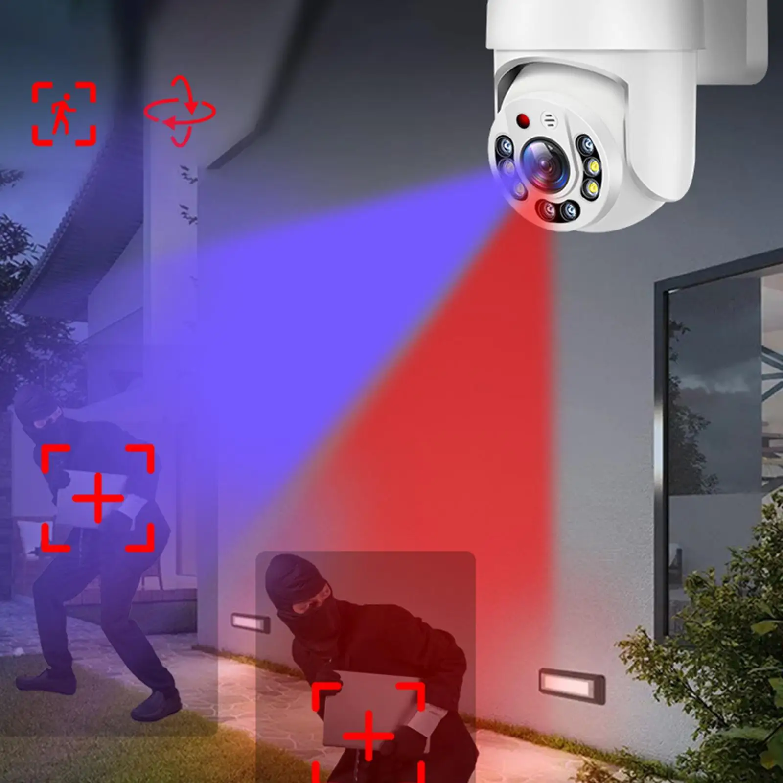 

WiFi Camera Motion Detection Auto Tracking Color Night View Smart Alerts Network Surveillance Weatherproof IP Camera for Outdoor