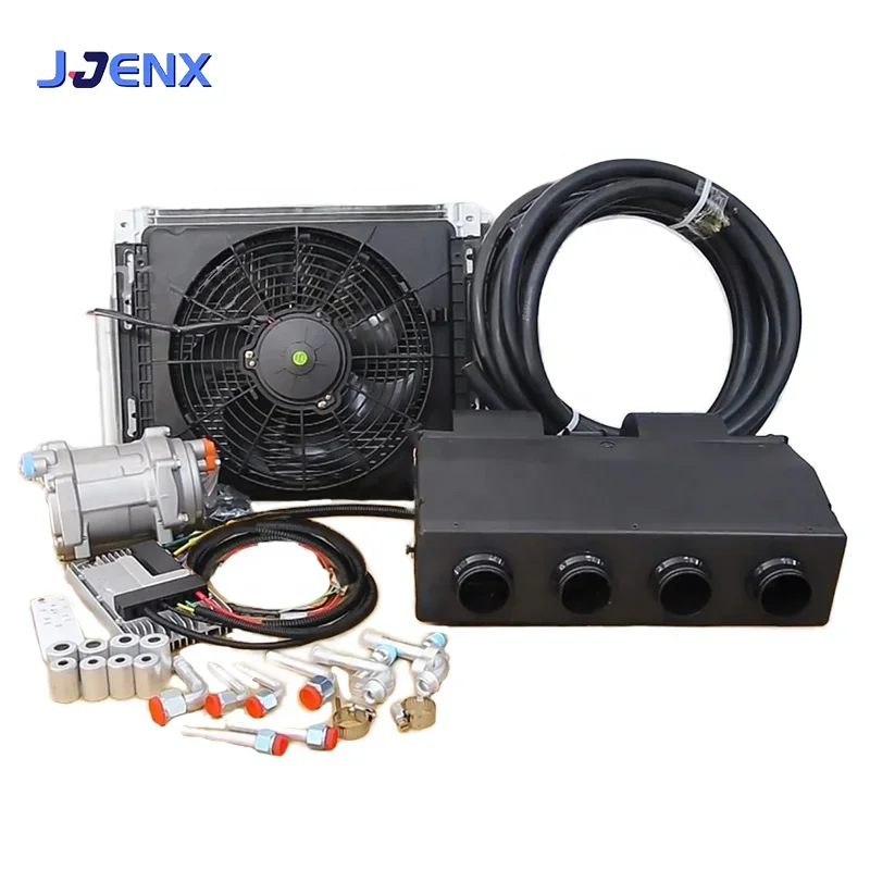 Hot selling 12volt car ac conditioning Automotive 24v air conditioner car air conditioner for car Rv caravan truck van Universal