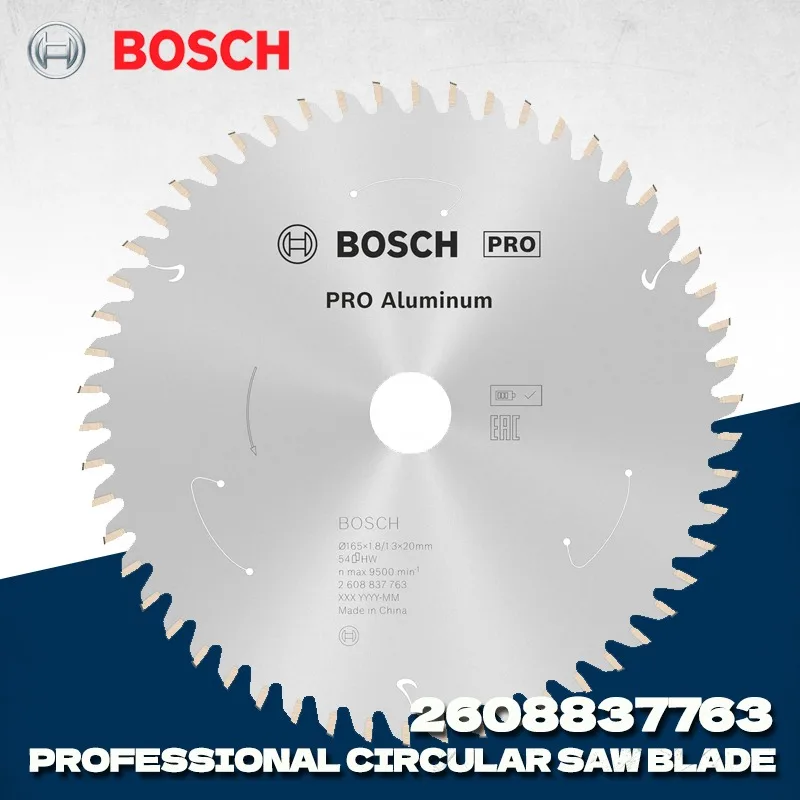 

BOSCH 2608837763 165 мм дисковая пила Bosch, аксессуары для электроинструментов, лезвие для циркулярных пил, резка алюминия