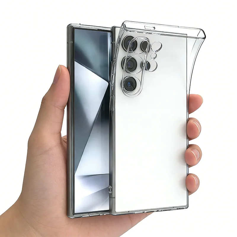 Shockproof Transparent Case For Samsung Galaxy S26 S25 S24 S23 Ultra FE Plus Ultra Thin Clear Silicone Soft Shell S26+ TPU Cover