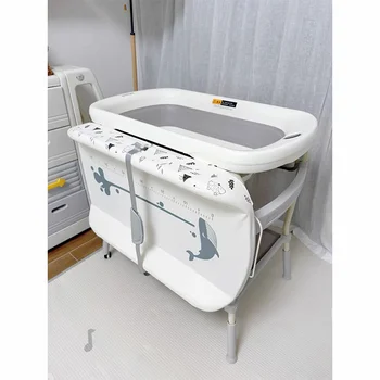 아기 접이식 스탠딩 기저귀, 목욕 욕조가있는 테이블 변경, 간호 욕조, 핫 스타일 