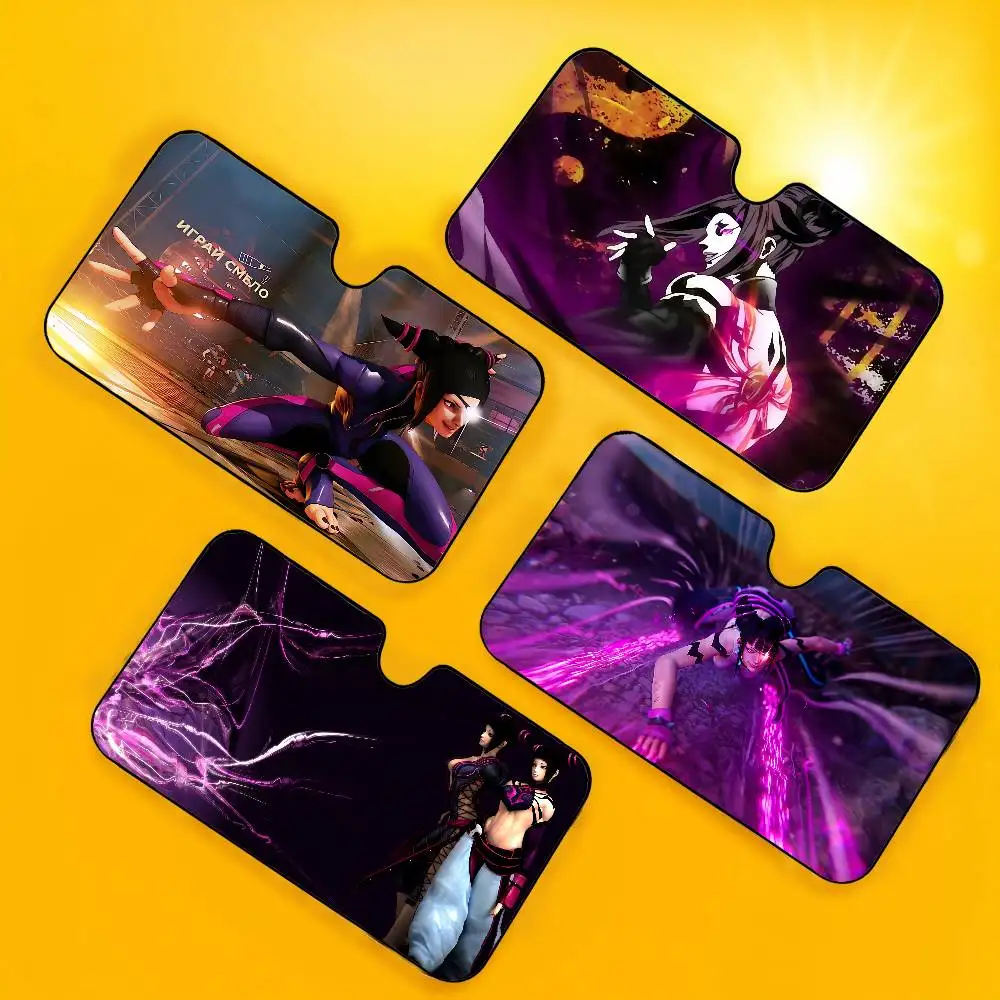 شخصيات اللعبة-H-Han Juri S-Street Car Sunshade Car Sunshade Window Sunshade Sunblock الزجاج الأمامي هود ظلة