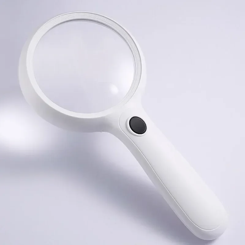 

108mm 120mm 138mm 150mm Optical Lens Magnifying Glass With LED Lights Handheld Backlit Reading Magnifier Lupas