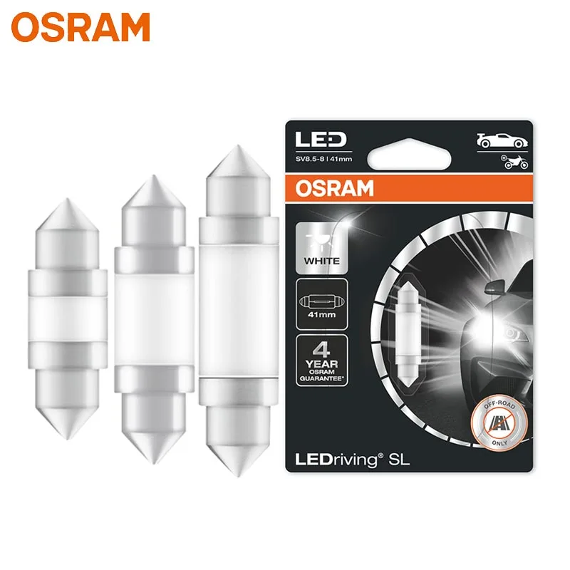 OSRAM 6000K LEDriving SL Advance C5W Festoon Lamp 31mm 36mm 41mm 12V Automotive Interior Reading Door License Plate Signal Bulb