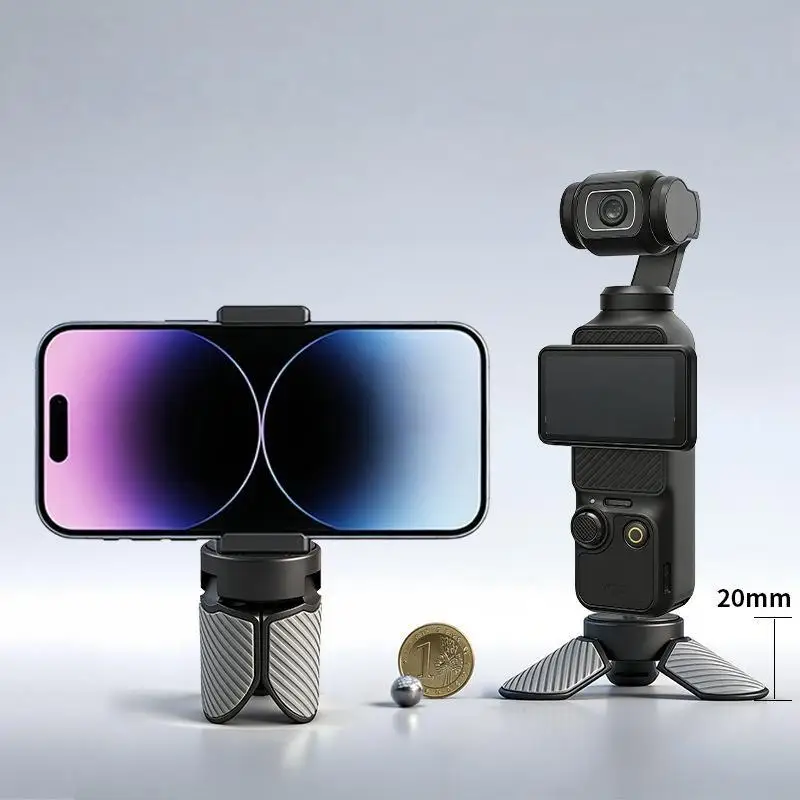 Mini Protable Tripod For Osmo Pocket 4 3 Action 6 Camera 1/4'' Screw Tripod For 13 12 Insta360 X5 X4 X3Universal Box