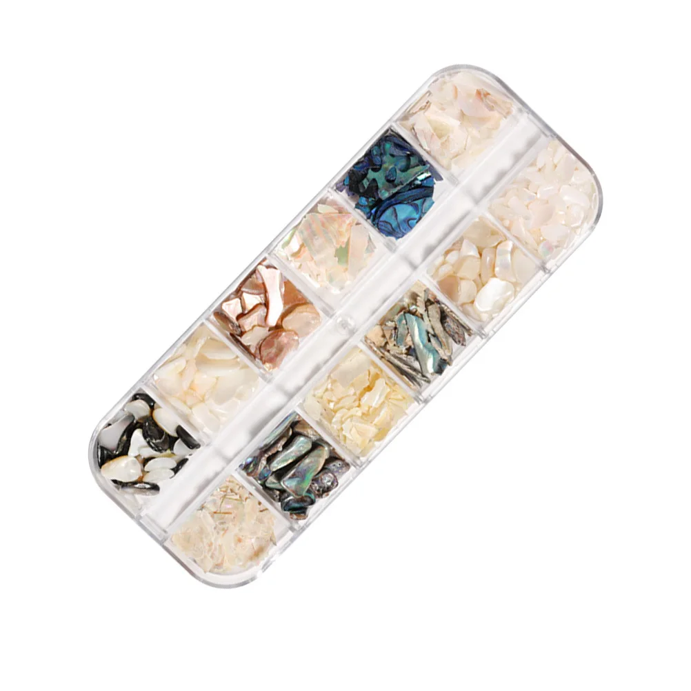 1 conjunto criativo adesivos de unhas decorações concha diy remendos da arte do prego manicure decalques festa aniversário feriado lantejoulas