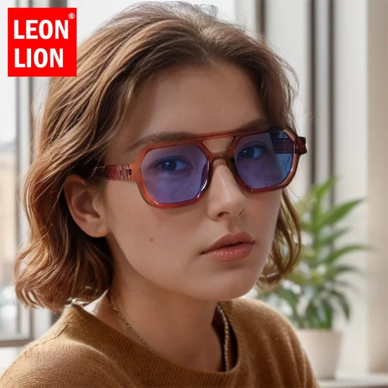 LeonLion Punk Driving Sunglasses Women 2024 Oversized Vintage Glasses Women/Men Fashion Simple Eyewear Female Gafas De Sol Mujer