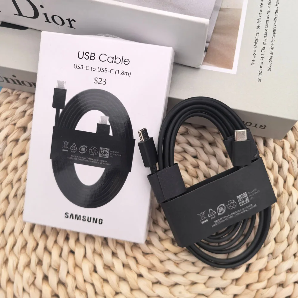 Samsung 25W 45W USB C To Type C Cable 1.8M For Galaxy Z Fold 8 7 6 S26 S25 FE S24 S23 Ultra Plus 65W PD Fast Charge Charger Cord