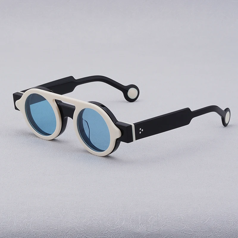 Occhiali da sole personalizzati Vintage retrò con montatura in acetato occhiali da vista stile Designer per uomo occhiali da sole donna UV400