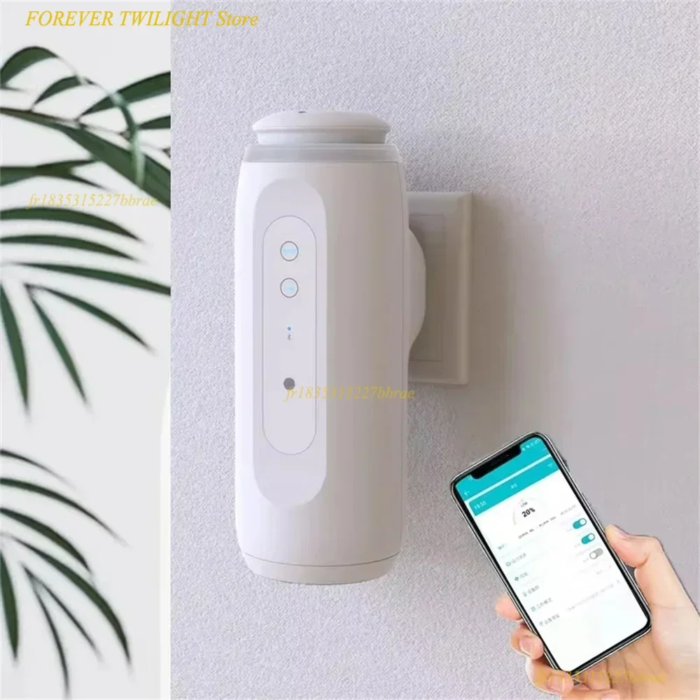 Difusor de Aromas Inteligente con Control por Aplicación, Ambientador Automático de 300m³ para el Hogar, Máquina de Fragancia Montada en la Pared con Temporizador