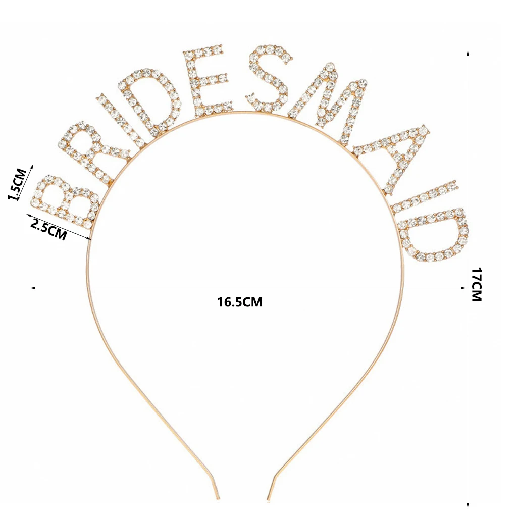 Criativo alfabeto dama de honra headpiece-noiva smaid completo strass bandana hairband festa de casamento acessórios para o cabelo