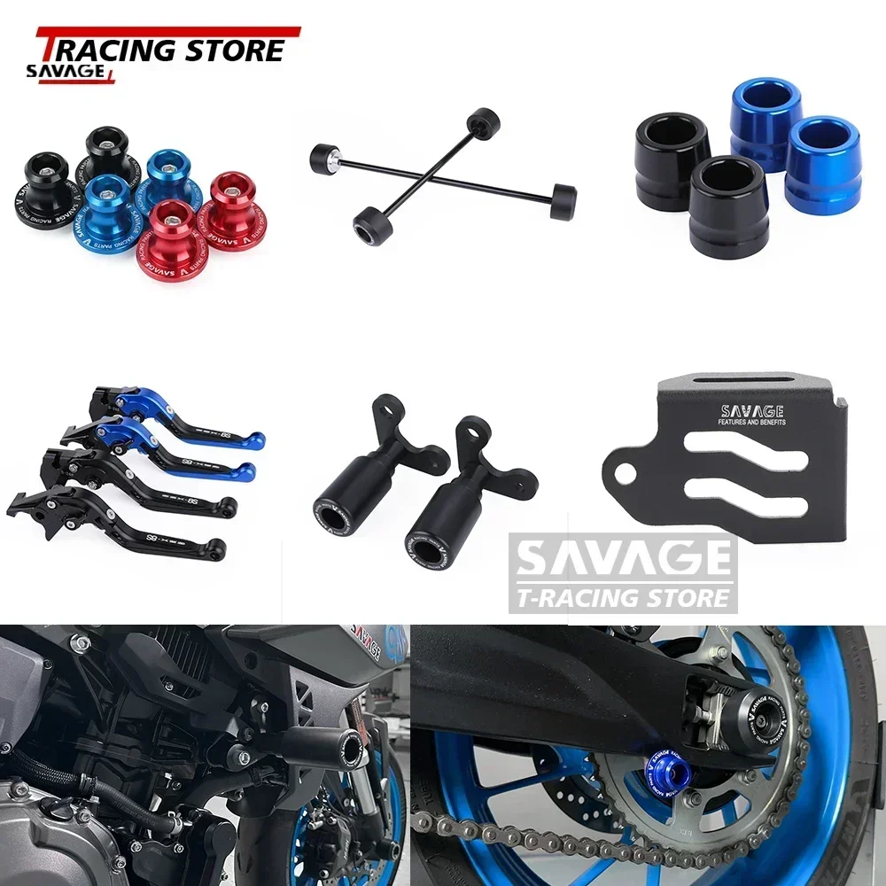 For Suzuki GSX-8S Frame Sliders Wheel Axle Guard Reservoir Cover Brake Clutch Levers Bar End Caps Swingarm Spool Protector GSX8S