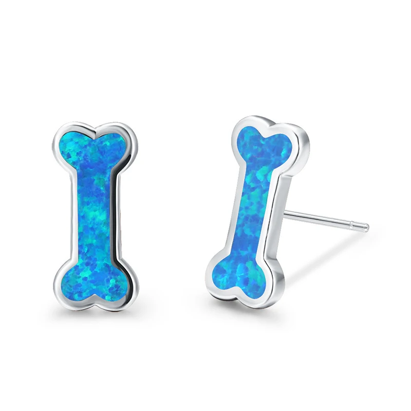Carofeez 2025 Bohemian Little Bone Stud Earrings for Women Party Girl Gift Fashion Jewelry Cute Imitation Opal Earrings