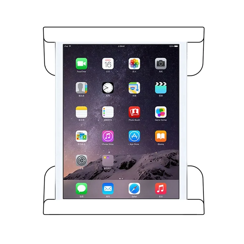 

New--Tablet Wall Mount Fixed By Adhesive Or Screw Adhesive Tablet Stand For /Kindle/E-Reader