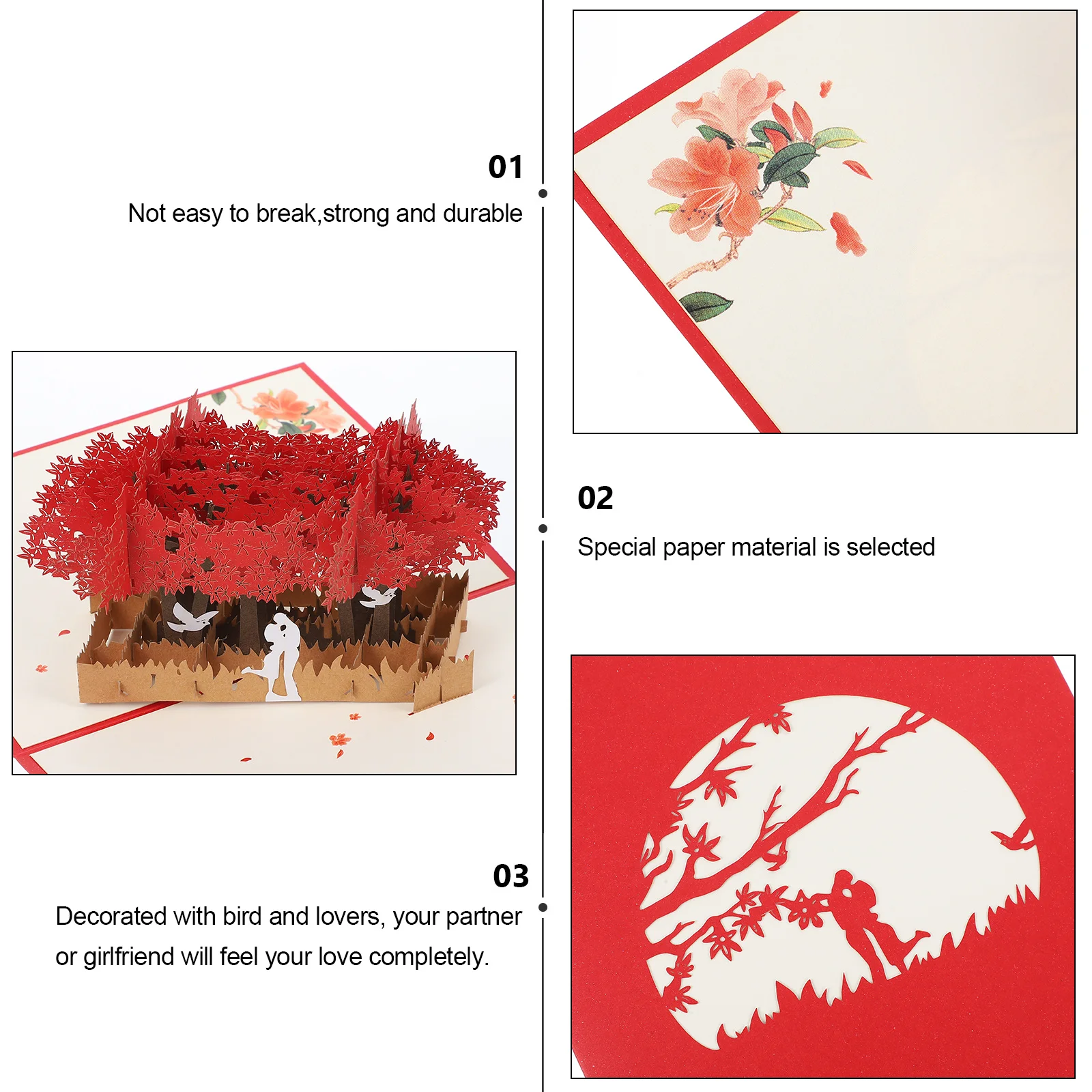 

Up Love Card for Girlfriend Boyfriend Sweet Message DIY Drawing Card for Valentine's Day Gift 3D Message Cards