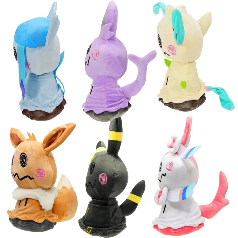 20cm Anime Pokemon Stuffed PP Cotton Plush Toys New Eevee Flareon Leafeon Cosplay Plush Kawaii Soft Doll for Kids Birthday Gifts