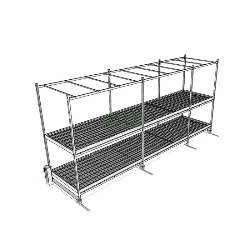 

4X8ft Indoor Aquaculture Double Sliding Vertical Shelf Growth Rack Low Tide Planting Tray