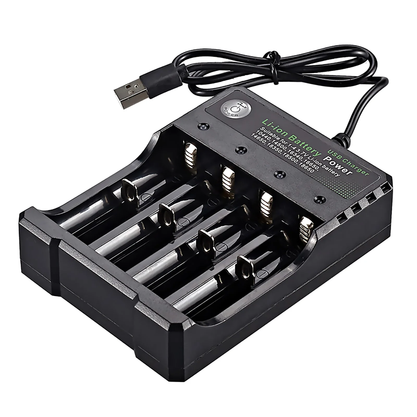 1Pc Battery USB Charger 4 Slots For NI-MH /NI-CD AAA / AAAA / SC / C 3.7V Rechargeable Lithium Battery Indicator Battery Charger