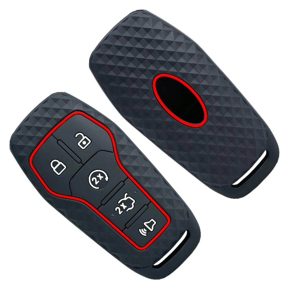 for Ford Fusion F-150 Edge Explorer Mustang Lincoln MKZ MKC Platinum 2016 F150 Lariat Silicone Car Remote Key Case Cover Shell