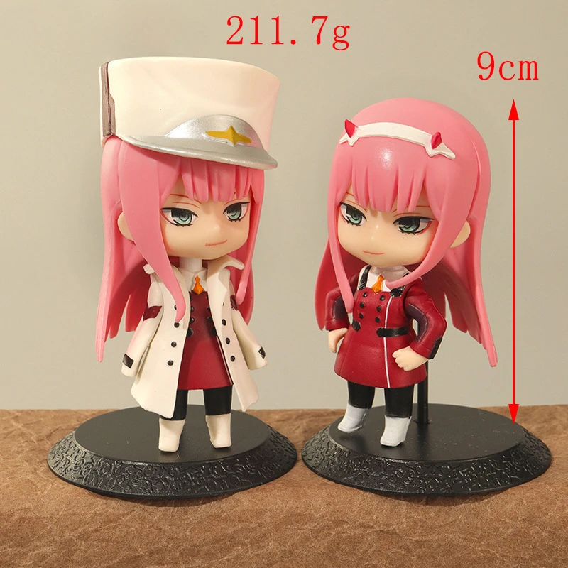 3Pcs Set Anime Figure DARLING in the FRANXX Zero Two Action Figures National Team PVC Cute Figurine Toys Doll Kid Girl Gifts