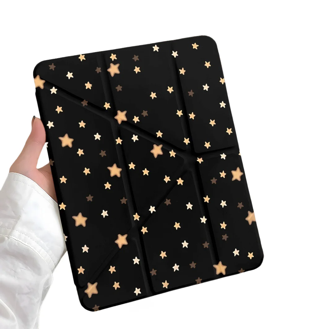

Чехол для планшета с желтыми звездами и слотом для ручки для iPad Pro 2024 2022 2021 2020 2019 2018 2017 11 10 9 8 7 6 5 Air7 6 5 4 3 2 1 Cover