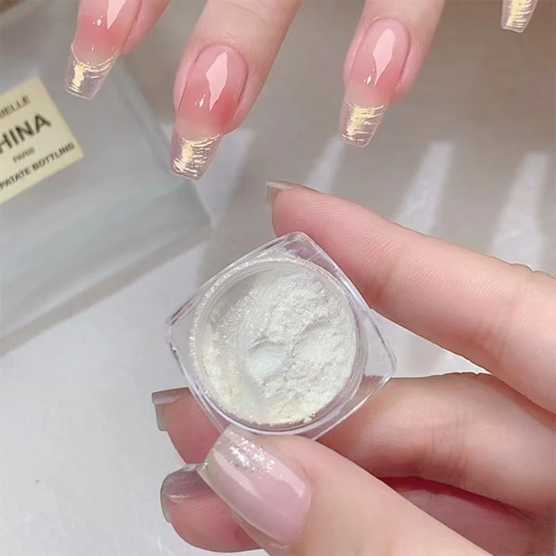 1 Box Aurora Nagelpuder Spiegeleffekt Nail Art Meerjungfrau Regenbogen