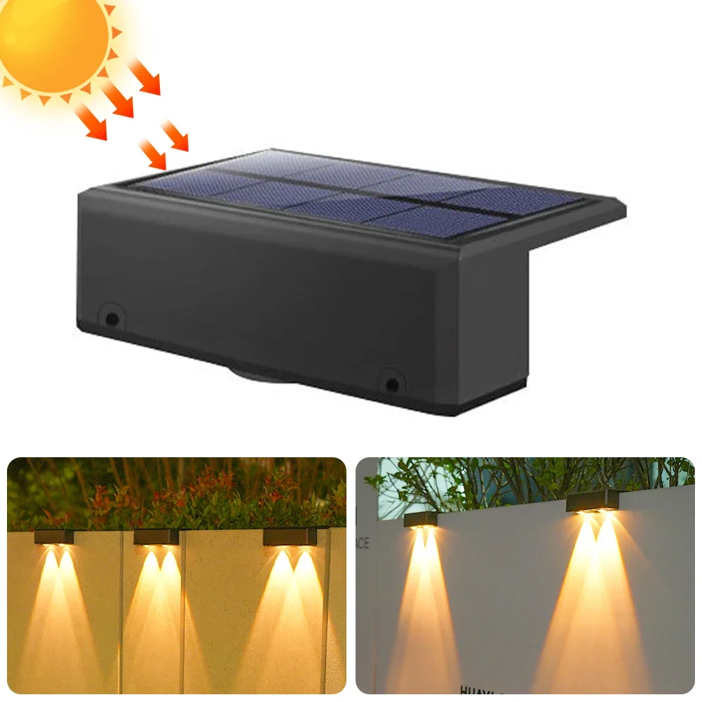 2/3led super brilhante luz solar ao ar livre parede ponto luz solar led lâmpada de parede ao ar livre à prova dwaterproof água decoração do jardim lâmpada