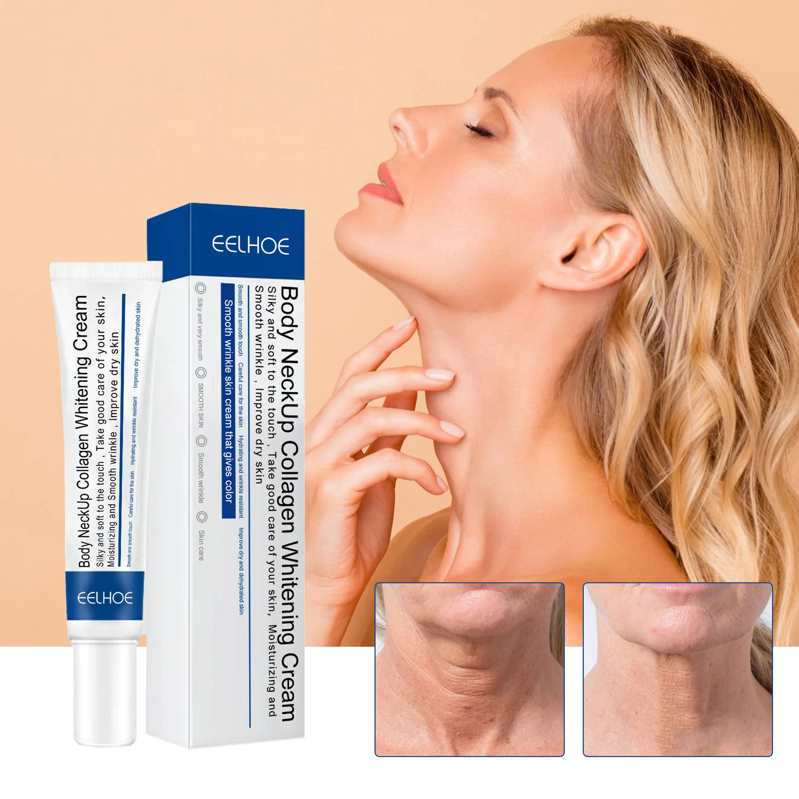 Eelhoe Neck Collagen Whitening Cream for A Firmer and Tighter Neck Reduced Fine Lines and Wrinkles Skin Rejuvenating Moisturizer