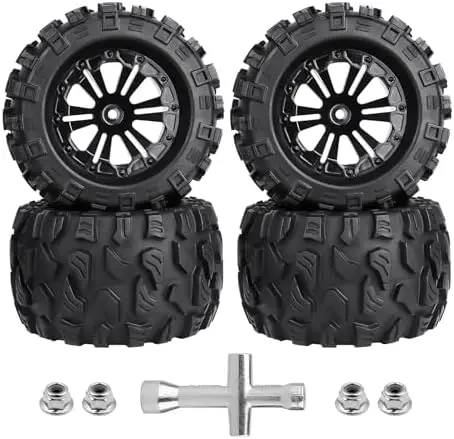 

Комплект из 4 шт. предварительно склеенных RC-шин 2.8" (125 мм) для Traxxas Rustler VXL 4x4 2WD Redcat Volcano - шестигранник 12 мм