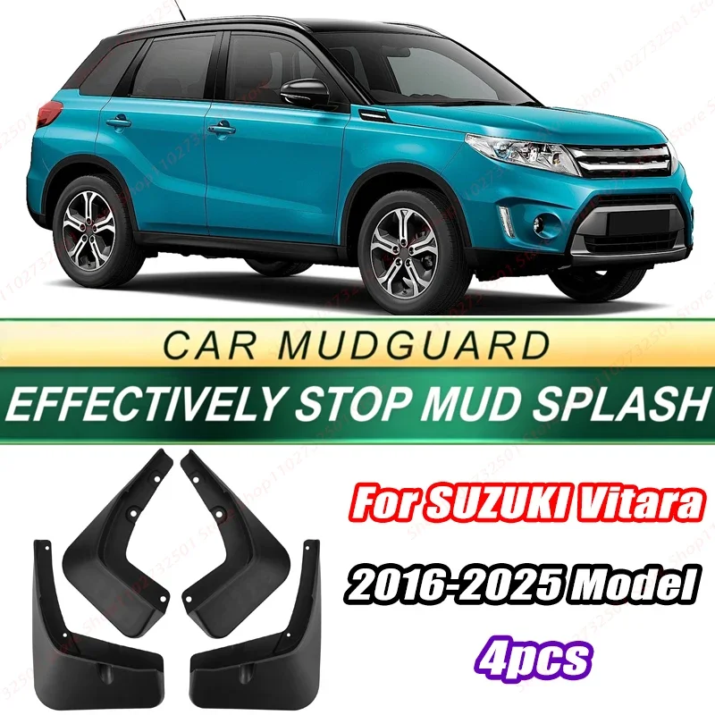 For SUZUKI Vitara 2016-2025 Model 4PCS Front Rear Mud Flaps Splash Guards Fender Mudguards Auto Accessories