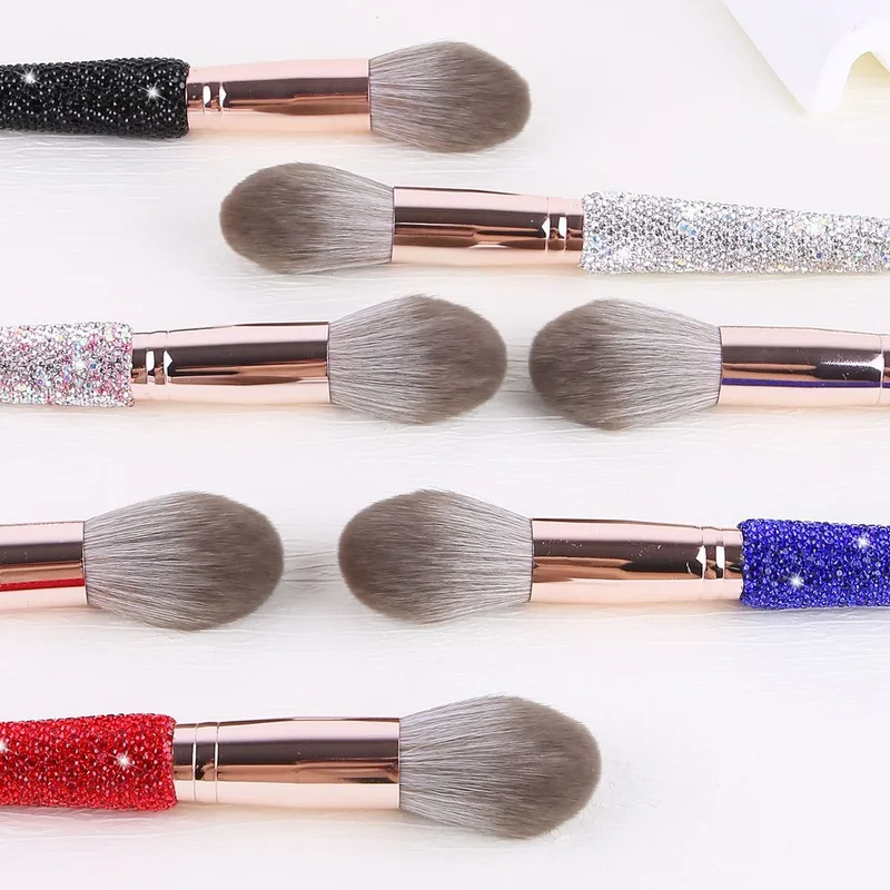 Diamond-encrusted Makeup Brush, Blush Brush, Loose Brush, Thick Bristle Portable Makeup Brush