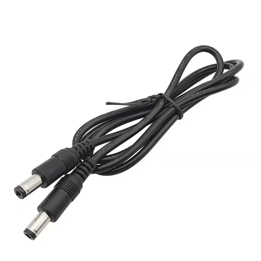 18AWG DC Power Plug 5.5 x 2.1mm Male To 5.5 x 2.1mm Male CCTV Adapter Connector Cable 12V 10A Power Extension Cords 0.5m/1m