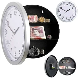 Creative Hidden Secret Safe Box Wall Clock Safe Box Wall-Mounted Hanging Key Cash Money Jewelry Storage Security Box Home Decor