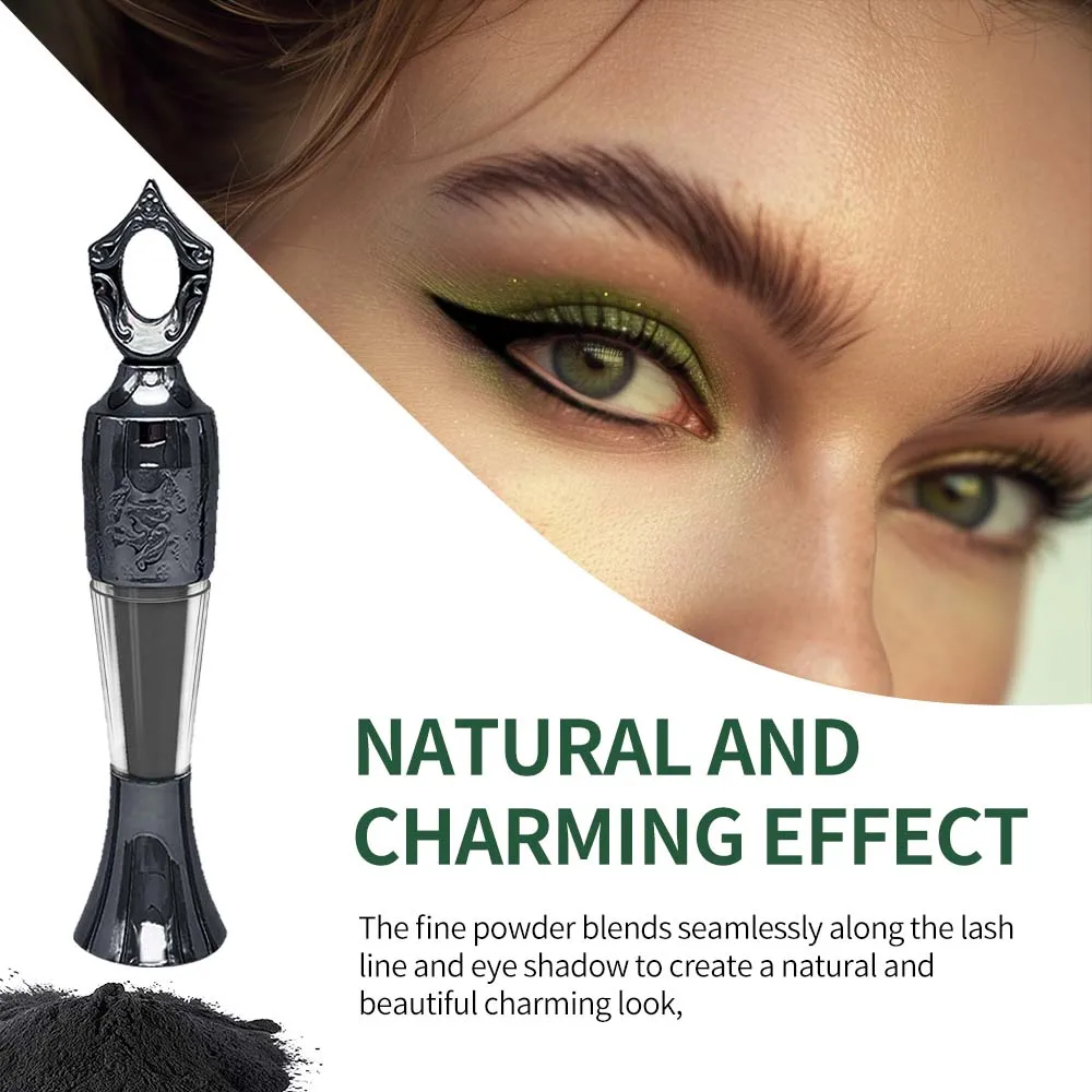 Kohl Powder Eye Liner Powder Eyeliner Blendable Intense Color Long-Wearing Jet Black Long-Lasting Eyeliner Arabic Eyeliner