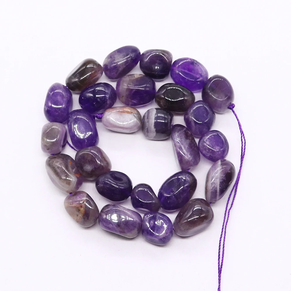 

Natural Irregular Stone Polished Tiny Amethyst Beads For Jewelry Making DIY Bracelet Necklace Accessories Gifts For Women