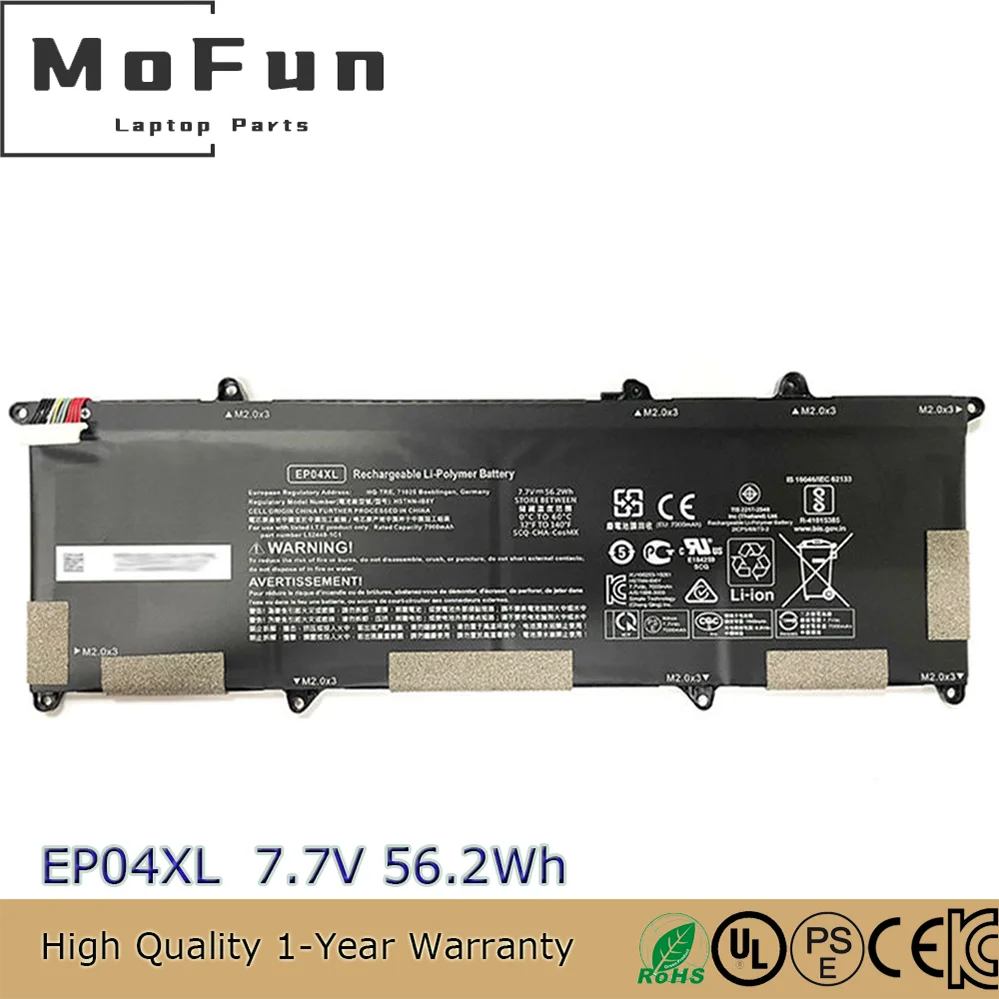 Genuine EP04XL 7.7V 56.2Wh Battery for Hp Elite Dragonfly G2 HSTNN-DB9J L52448-1C HSTNN-IB8Y
