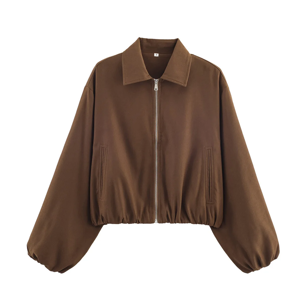 European and American Style Wholesale Women's Clothing Fashionable and Versatile Temperament Cross-border Fluffy Zipper Jacket