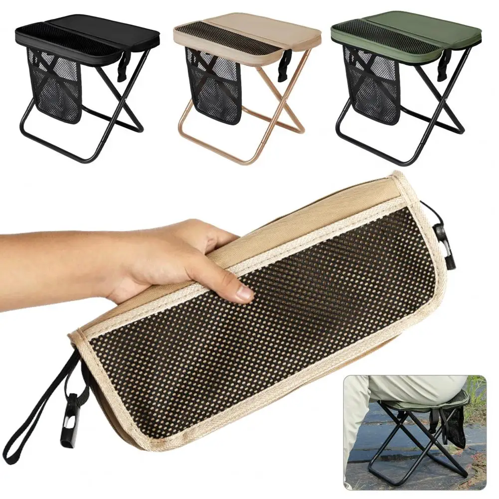 

Folding Stool with Carry Bag Portable Lightweight Heavy Duty Outdoor Camping Backpacking Picnic Fishing Collapsible Chair Seat