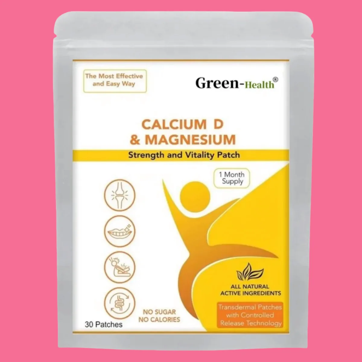 Calcium Magnesium And D Transdermal Patches – 30 Patches One Month Supply