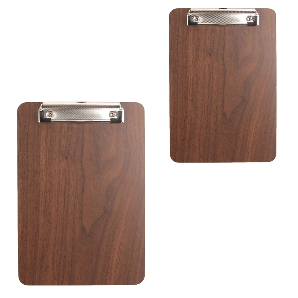 

2pcs Menu Board Clip Solid Wood Kitchen Menu Holder A4+A5 Size Household Recipe Rack Light Easy Operation For Home