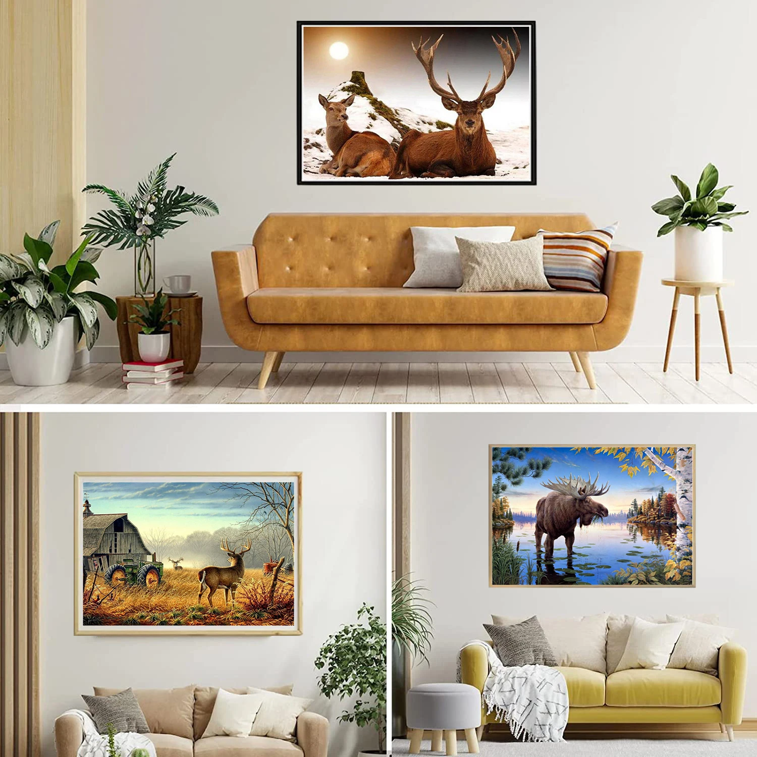 DIY 5D Diamond Painting Kit Suburban Landscape Animals- Perfect Gift for Handmade Home Decor