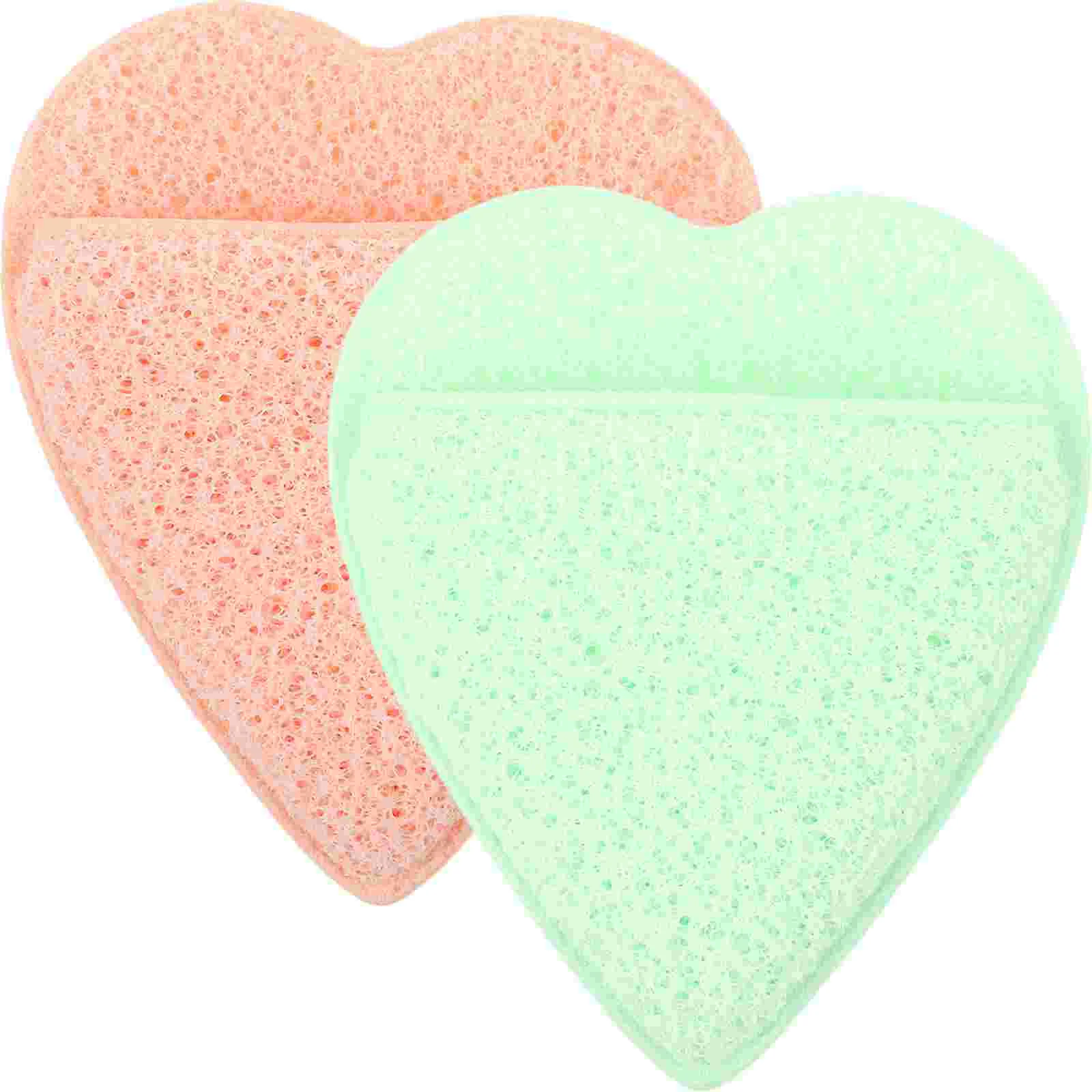 

2 Pcs Cleansing Gloves Exfoliating Face Pads Round Sponge Soft for Washing