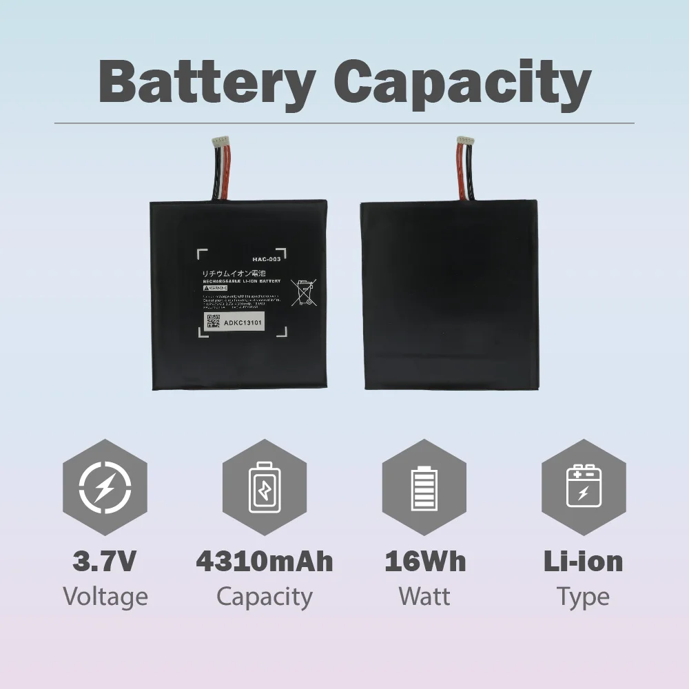 1 - 20 Pieces/Lots HAC-003 4310mAh For Nintendo Switch Game Console Replacement Charger Battery Repair Part 3.7V HAC003 HAC-001