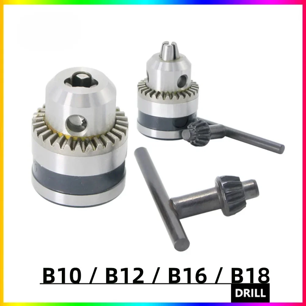 

B10 B12 B16 B18 drill chuck rotation clamping tool Morse drill chuck MT1 MT2 MT3 MT4 Tool Holder 1pcs wrench + 1pcs drill chuck