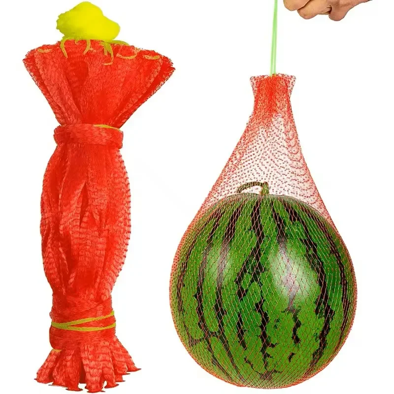 100 peças de rede de plástico resistente para jardim, adequada para melancia, melão, plantio vertical e rede de descanso com alças.