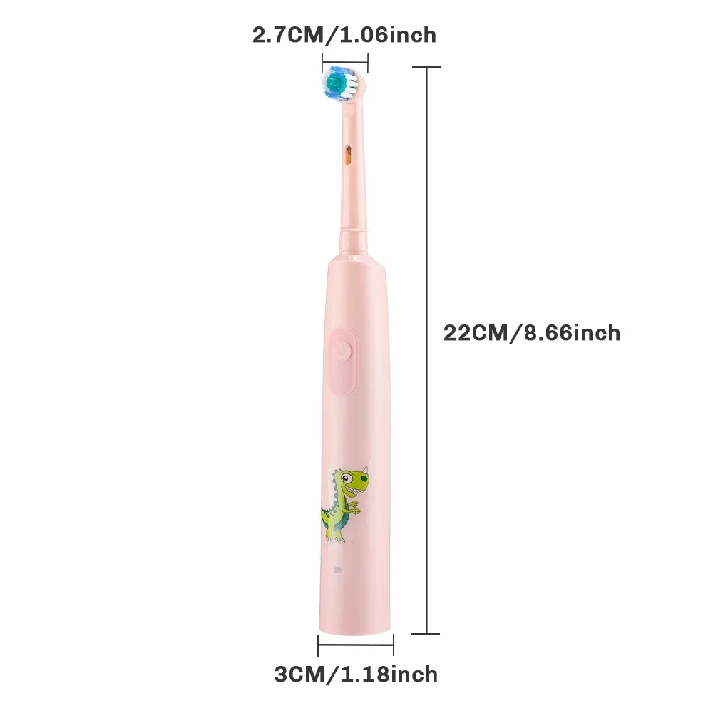 Children's Electric Toothbrush with 4 Replacement Heads Kids 3 Cleaning Modes Cartoon Sonic Electric Toothbrush Soft Tooth Brush