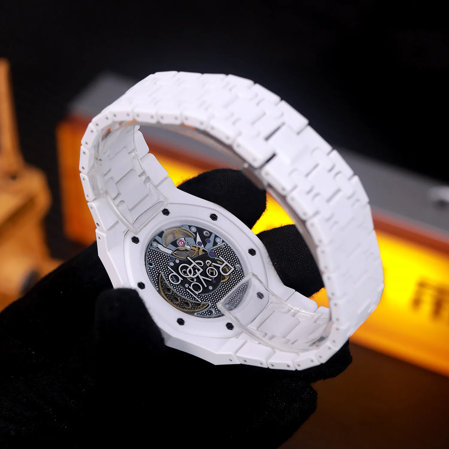 Ceramic Watch Band & Ceramic Case Modification Kit For Swatch X AP Royal POP Pocket Watch Strap Pocket Changer To Wristwatch