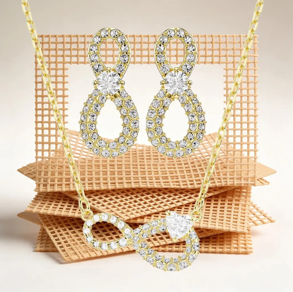 2026 New Arrival:Dazzling Precision Cut Crystal Necklace Set Women's Banquet Glamour Luxe Texture Sparkle 6